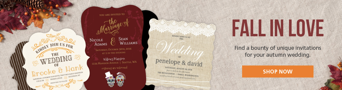 Autumn Wedding Invitations Autumn Wedding Invitations
