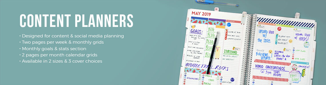Social Media Planner Content Planner Blog Planner
